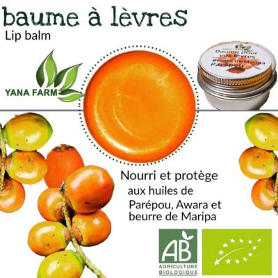 Baume à lèvres au beurre de Maripa et Parépou
