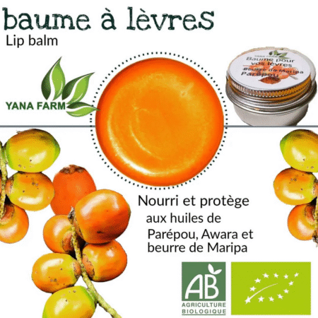 Baume à lèvres au beurre de Maripa et Parépou
